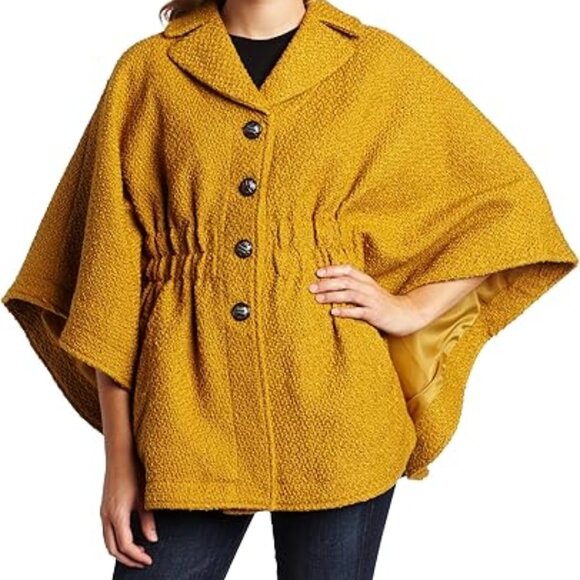 Steve Madden Hooded Cape Coat - Picture 2 of 14